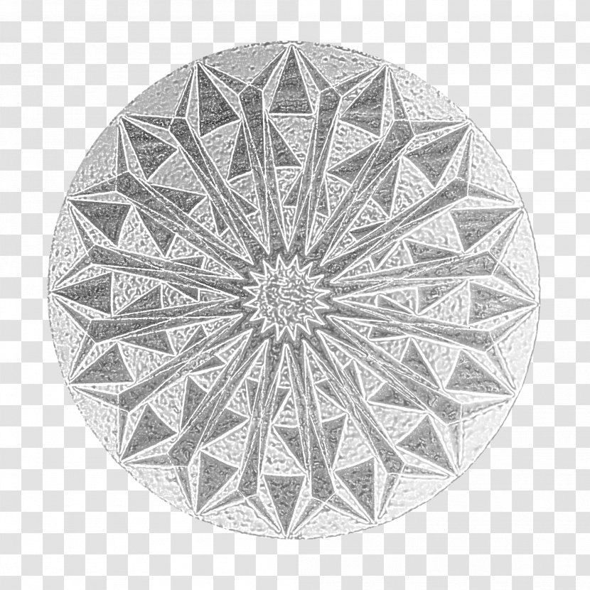 Symmetry Circle White Pattern - Mandala Contour Transparent PNG
