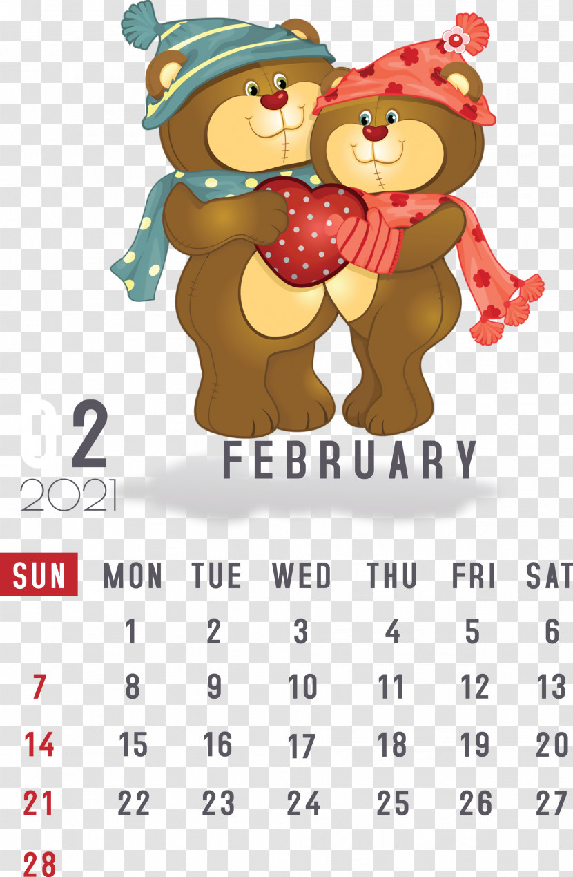 February 2021 Printable Calendar February Calendar 2021 Calendar Transparent PNG