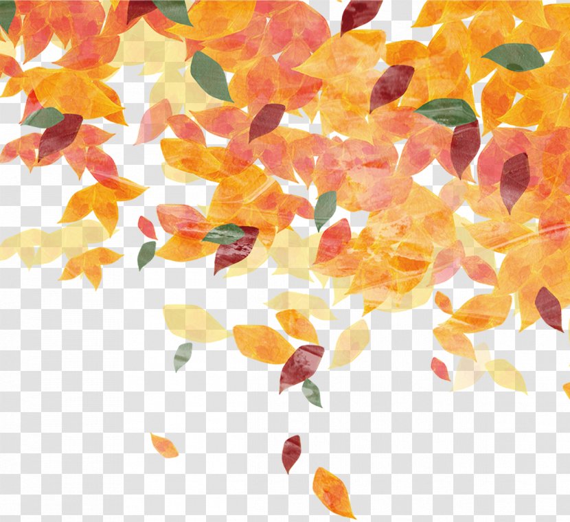 Leaf Autumn Pattern - Hand-painted Leaves Transparent PNG