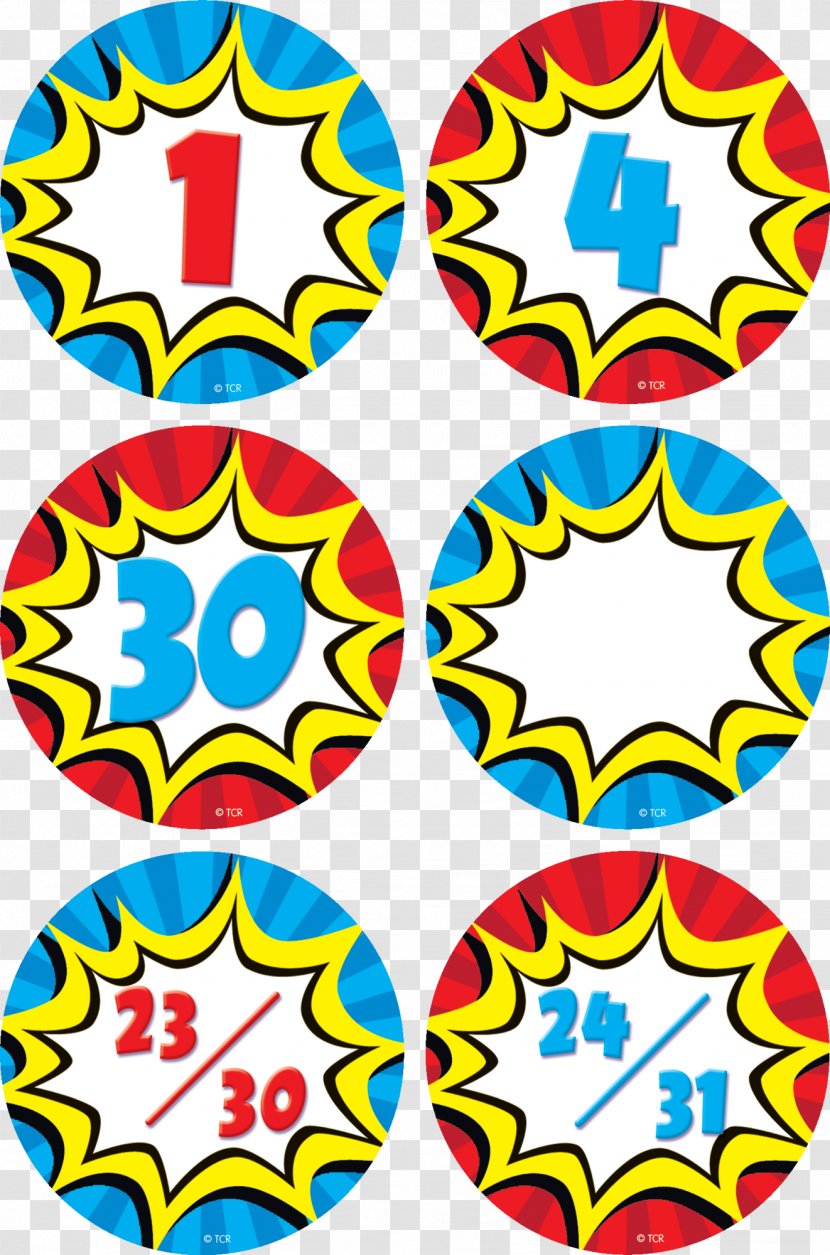 Superhero Calendar - Classroom - Border Transparent PNG