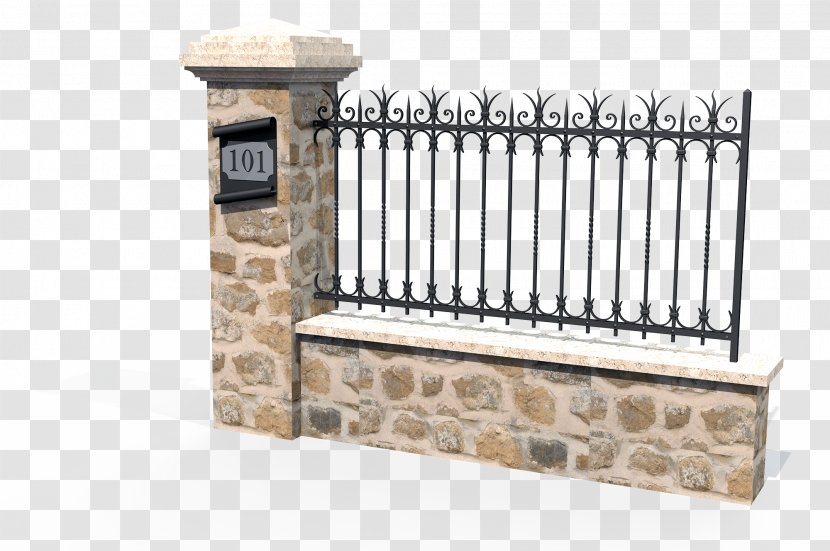 Wrought Iron Baluster Fence Guard Rail - Outdoor Structure Transparent PNG