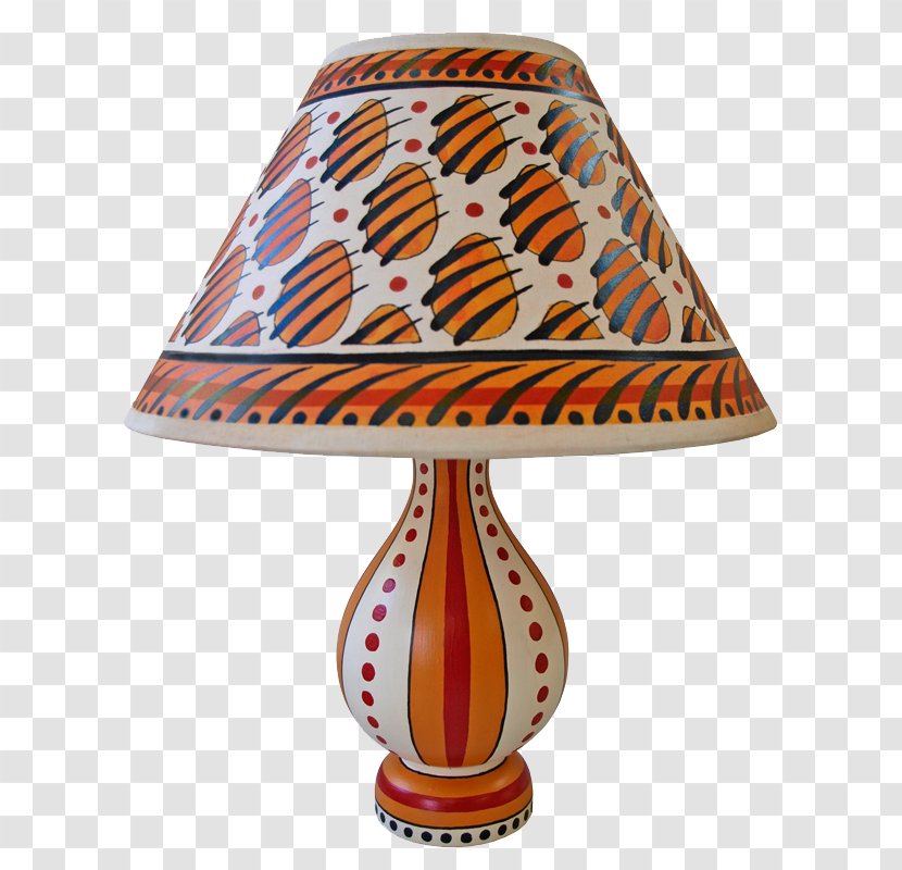 Lighting Lamp Shades - Orange - Hand Painted Dandelion Transparent PNG
