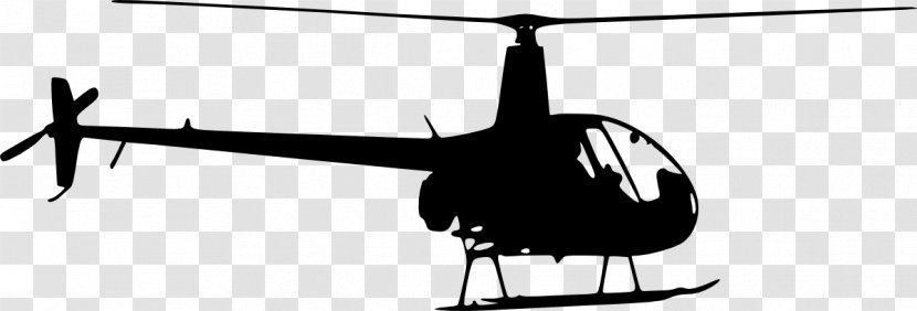 Helicopter Rotor Silhouette - Black And White - Top View Transparent PNG
