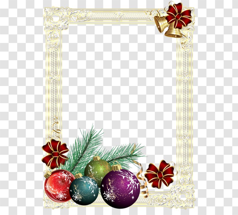 Christmas Tree New Year Card - Frame - European Gold Transparent PNG
