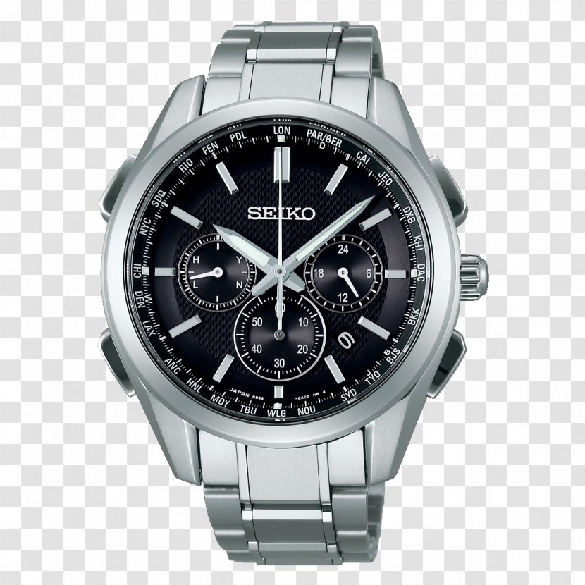 Chronograph Eco-Drive Seiko Citizen Holdings Watch - Automatic - Metalcoated Crystal Transparent PNG