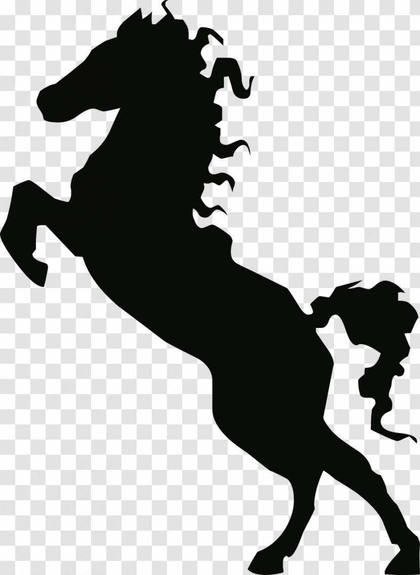 Mustang Stallion Silhouette Clip Art - Joint - Animal Silhouettes Transparent PNG