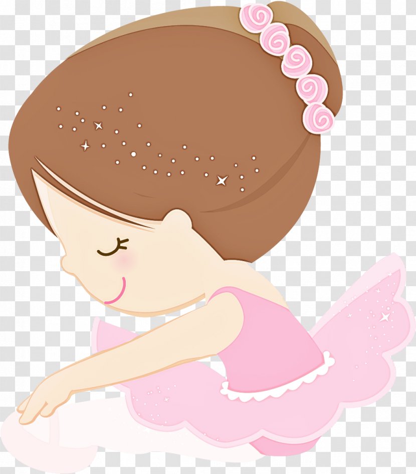 Cartoon Pink Cheek Child Brown Hair Transparent PNG