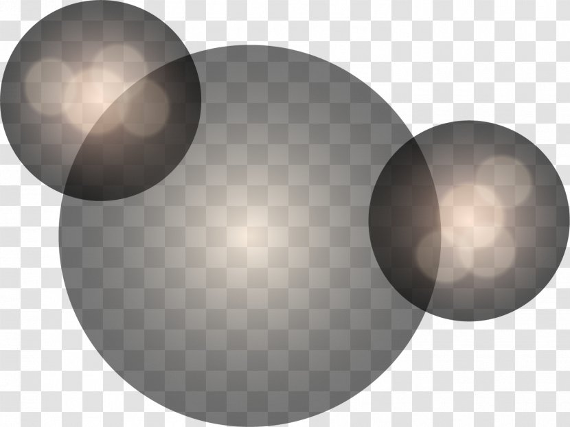 Sphere Wallpaper - Grey - Light Halo Effect Element Transparent PNG
