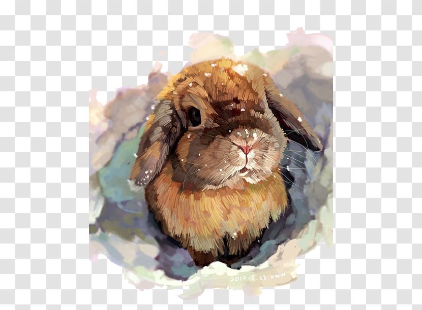 Watercolor Painting Art Drawing - Paint - Hand-painted Rabbit Transparent PNG