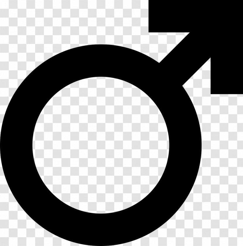 Gender Symbol Male - Monochrome Transparent PNG
