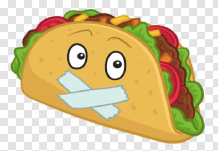 Taco Mexican Cuisine Cartoon - Yellow Transparent PNG