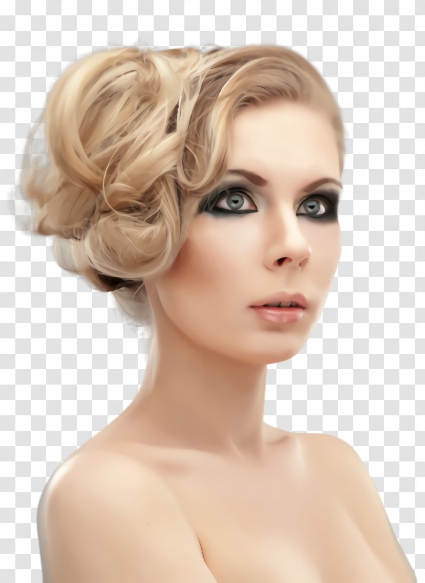 Hair Face Hairstyle Blond Chin - Long Forehead Transparent PNG