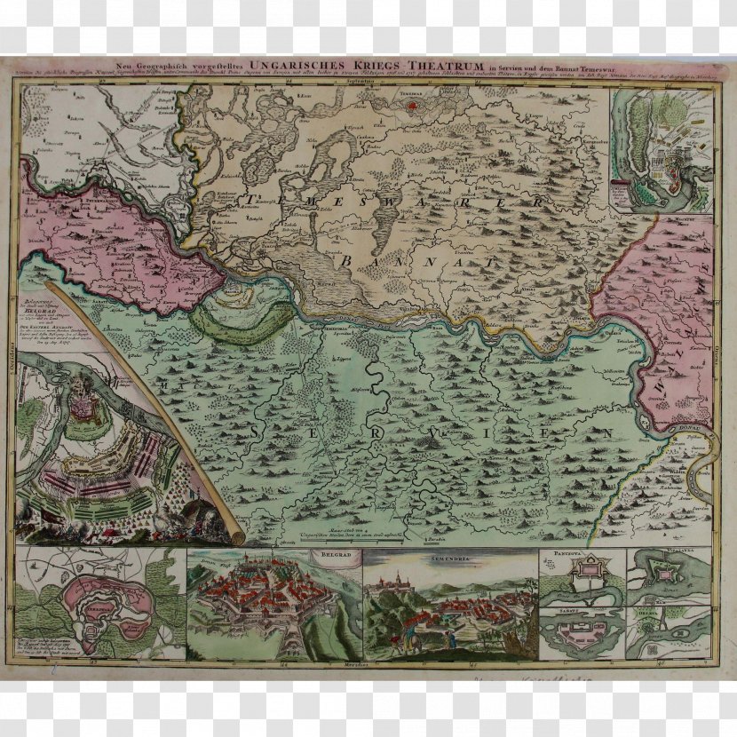 18th Century Hungary 1720s Serbia 1680s - Map Transparent PNG