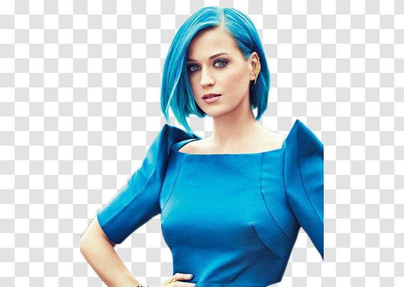 Katy Perry Blue Hair Blond Hairstyle - Heart - TEEN Transparent PNG