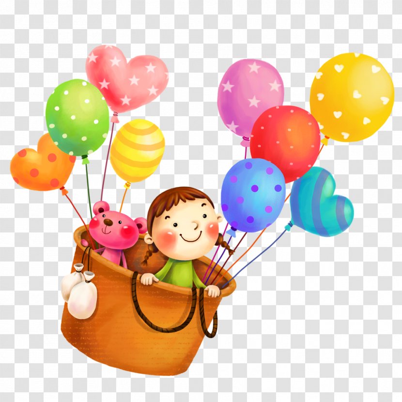Child Display Resolution High-definition Television Wallpaper - Animation - Balloon Box In The Transparent PNG