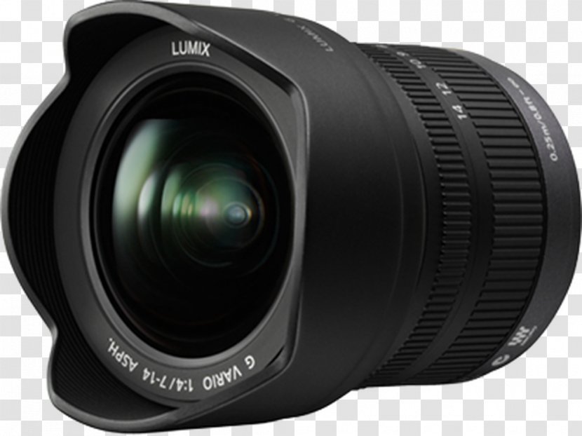 Lumix G Micro System Panasonic Vario 7-14mm F/4.0 H-F007014 Wide-Angle Zoom H-F007014E Four Thirds - Mirrorless Interchangeable Lens Camera Transparent PNG