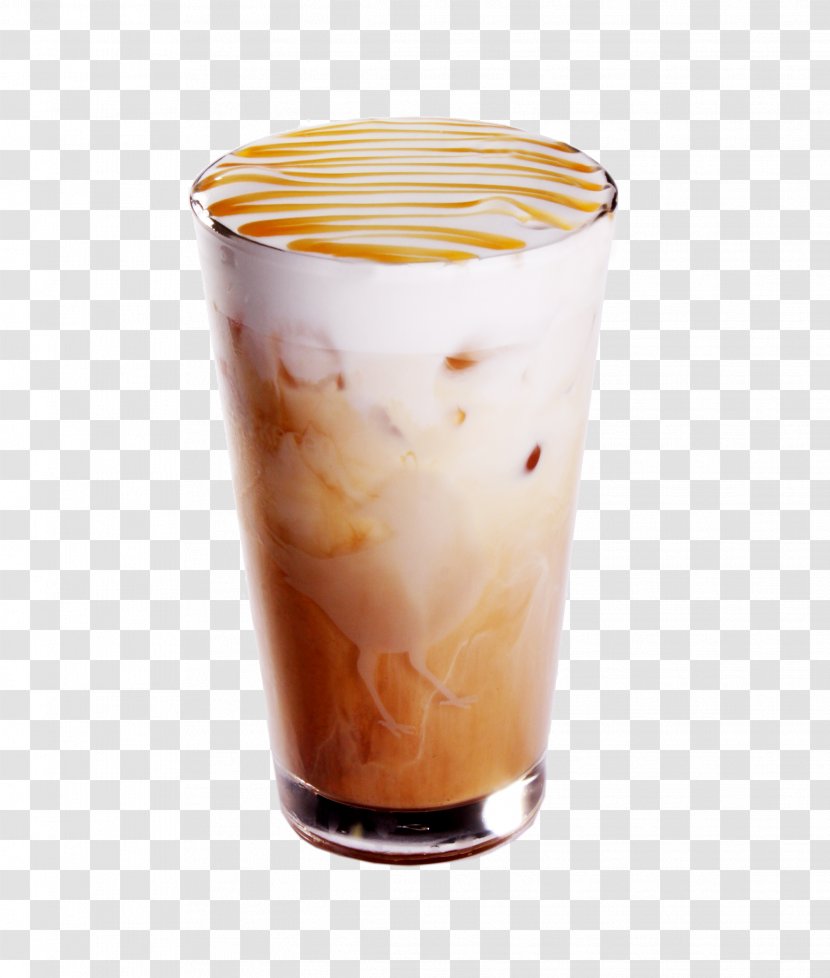 Iced Coffee Latte Macchiato Caffxe8 Milk - Caramel - Frozen Transparent PNG