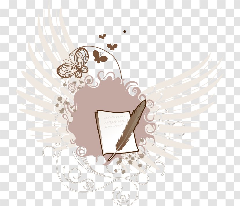 Butterfly Book - Heart - Fantasy Books Feather Transparent PNG