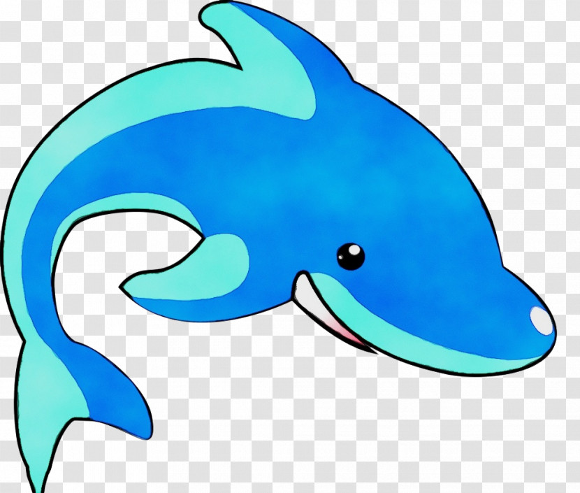 Bottlenose Dolphin Blue Aqua Dolphin Short-beaked Common Dolphin Transparent PNG