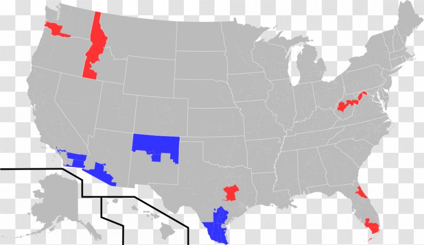 United States Presidential Election, 2000 US Election 2016 Red And Blue Republican Party - Counties Transparent PNG