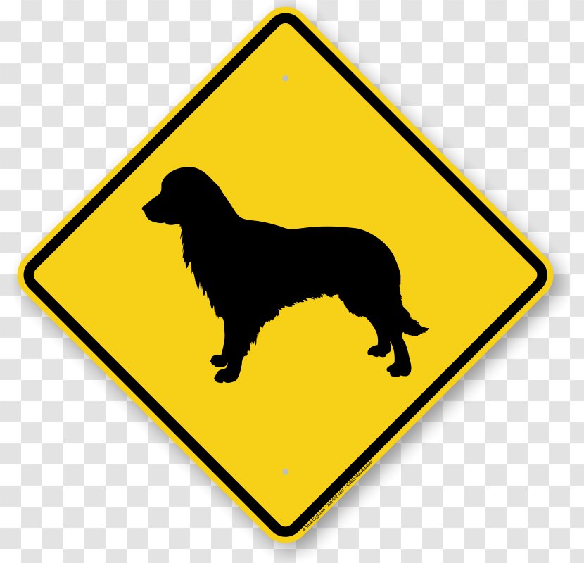 Traffic Sign Driving Road Vehicle School Zone - Dog Like Mammal - Golden Retriever Transparent PNG