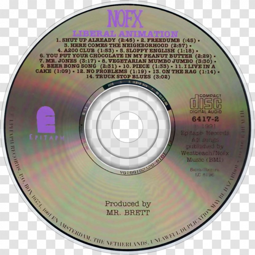 Compact Disc NOFX Liberal Animation Jethro Tull Album - Tree - RockNroll Transparent PNG