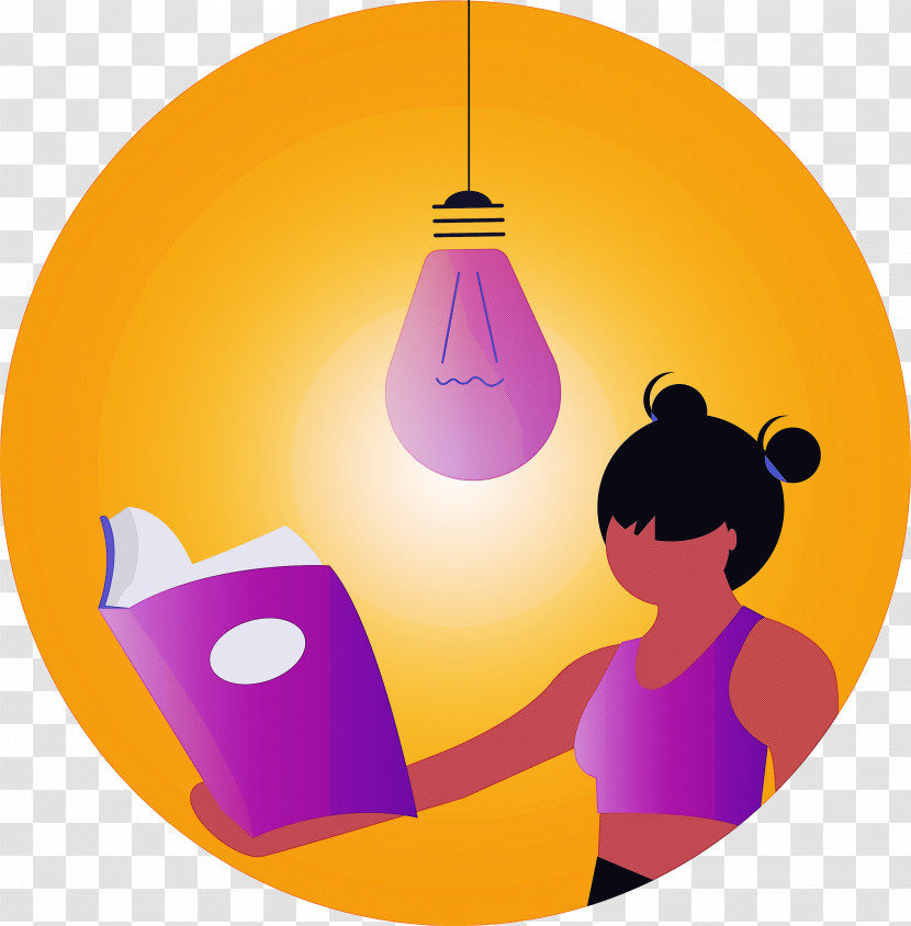 Girl Book Reading Transparent PNG