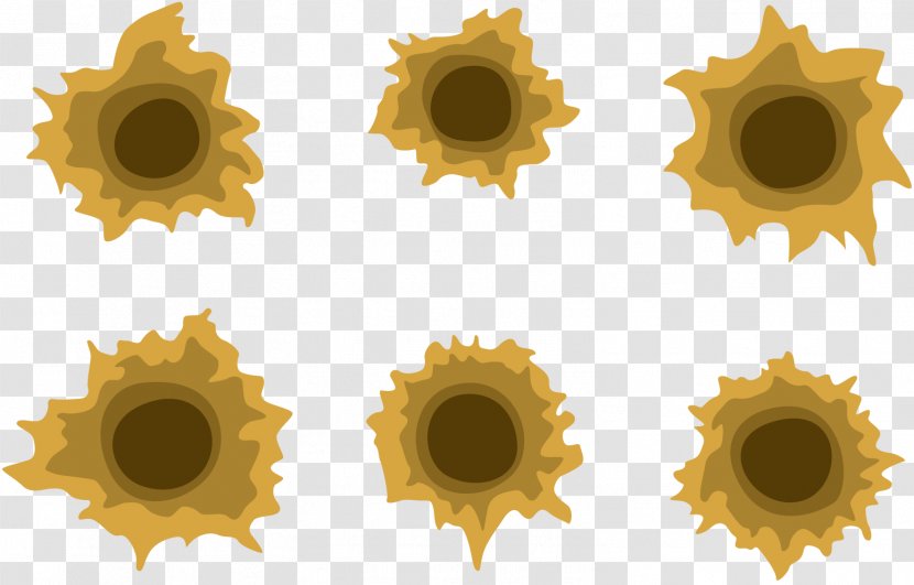 Euclidean Vector Adobe Illustrator - Yellow - Bullet Holes Transparent PNG