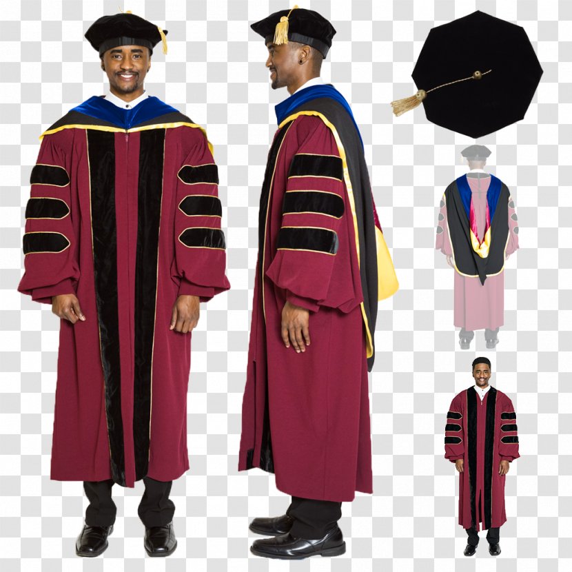 Robe Academic Dress Stanford University Doctorate Gown - Mortarboard - Cap And Transparent PNG