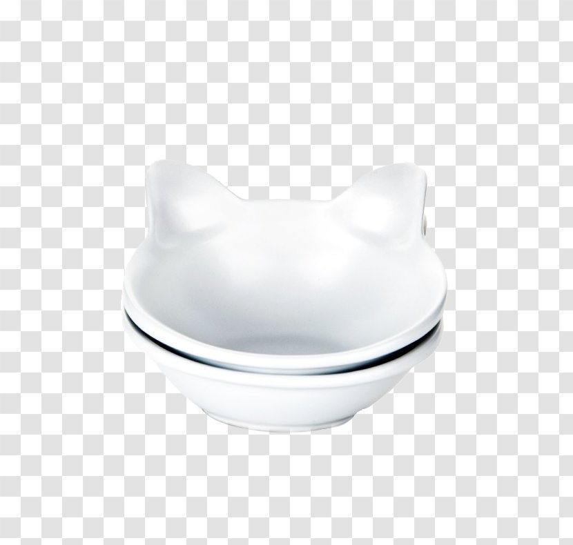 Material Bowl - White - Cat Transparent PNG