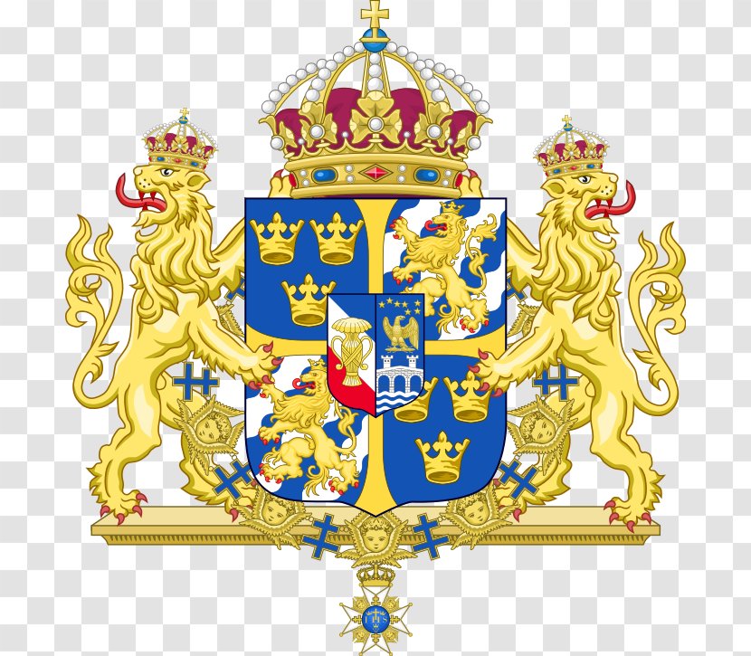 Coat Of Arms Sweden Swedish Royal Family Monarchy - House Bernadotte - Order The Golden Fleece Transparent PNG