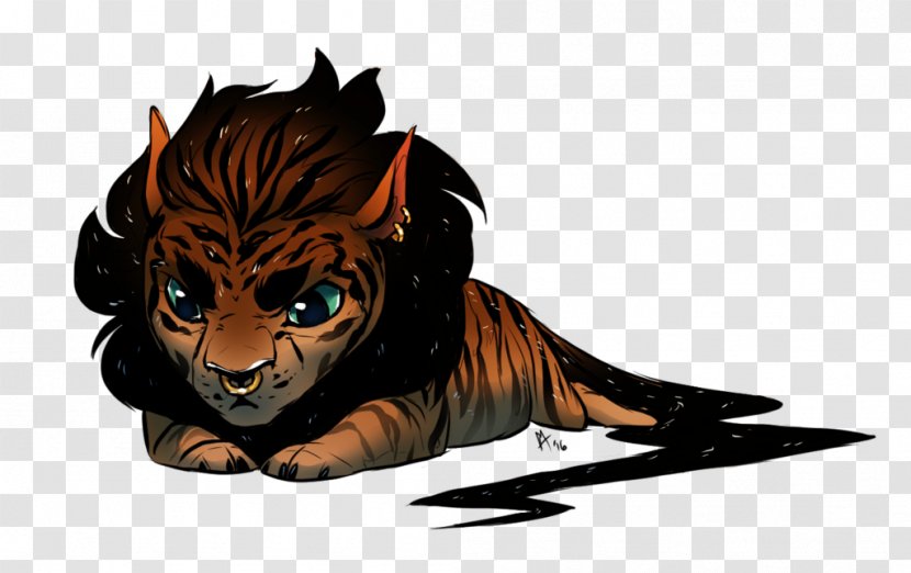 Tiger Lion Cat Demon Illustration - Mythical Creature Transparent PNG