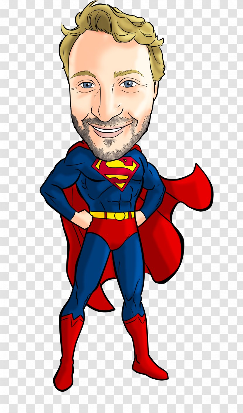 Superman Superhero Caricature Cartoon YouTube - Hero Transparent PNG