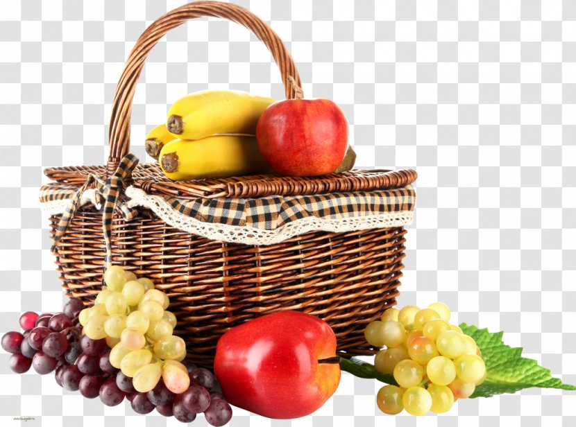 Fruit Basket Hamper Grape Vegetarian Cuisine - Banana Transparent PNG