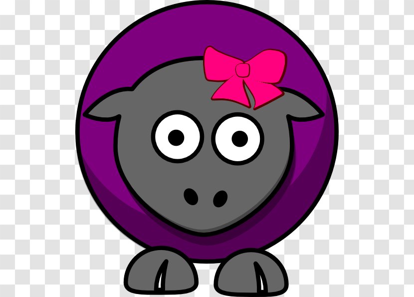 Clip Art Sheep Openclipart Image - Magenta Transparent PNG