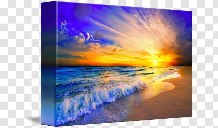 Canvas Print Painting Sea Sunset - Earth - Beach Transparent PNG