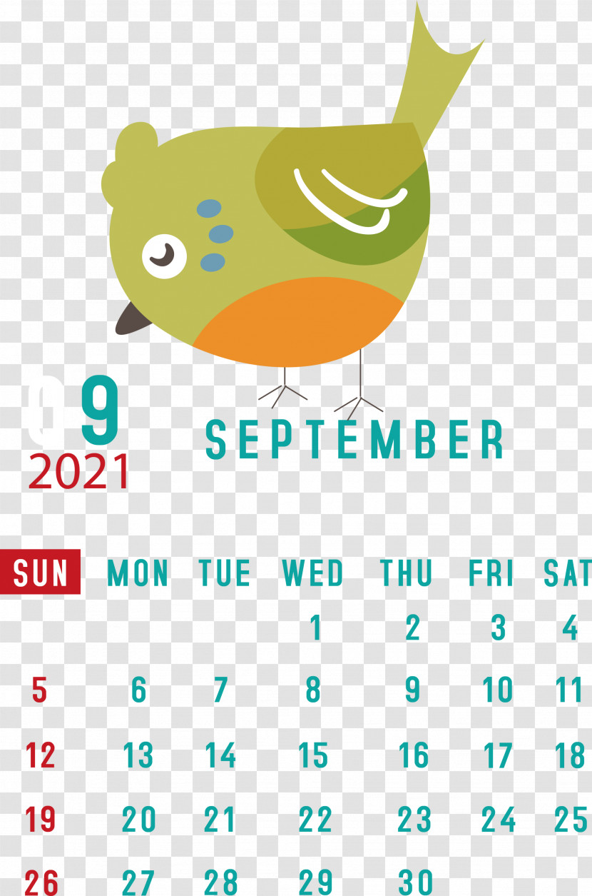 September 2021 Printable Calendar September 2021 Calendar Transparent PNG