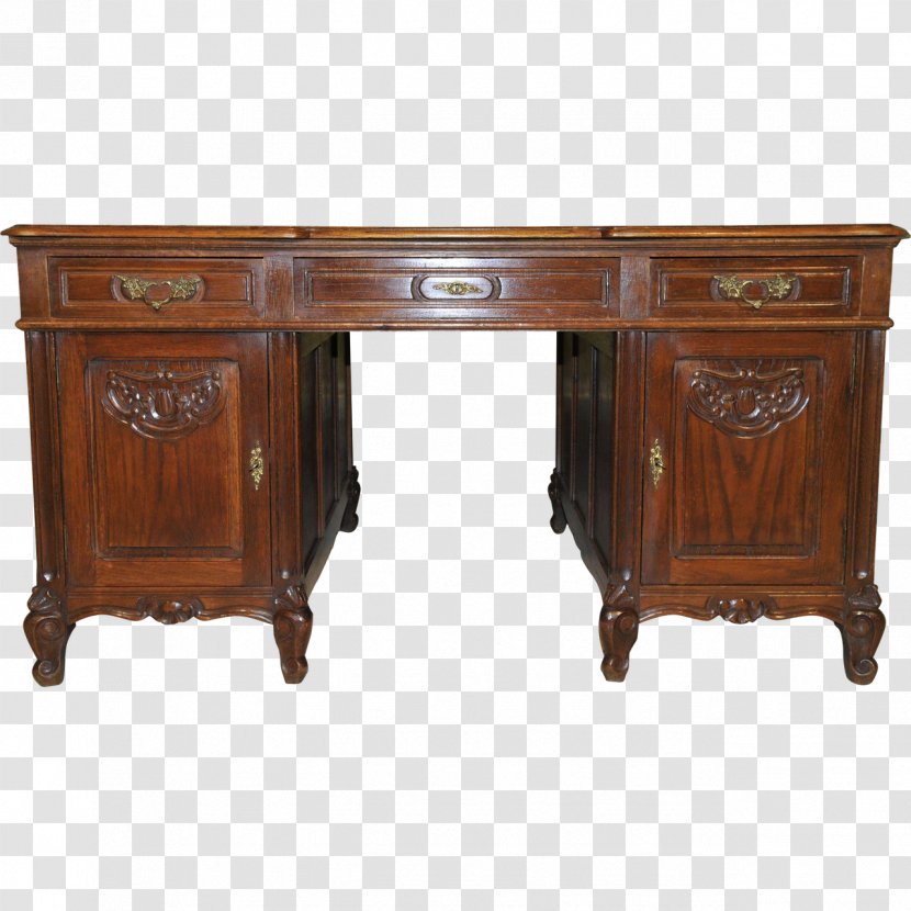 Table Pedestal Desk Furniture Writing - Hardwood Transparent PNG