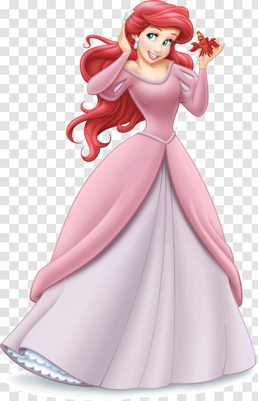 Ariel Disney Princess: Magical Jewels Snow White Cinderella King Triton - Watercolor - Beautiful Pretty Pink Princess Transparent PNG