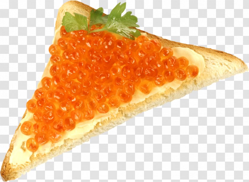 Butterbrot Red Caviar Pollock Roe - Sandwich Image Transparent PNG