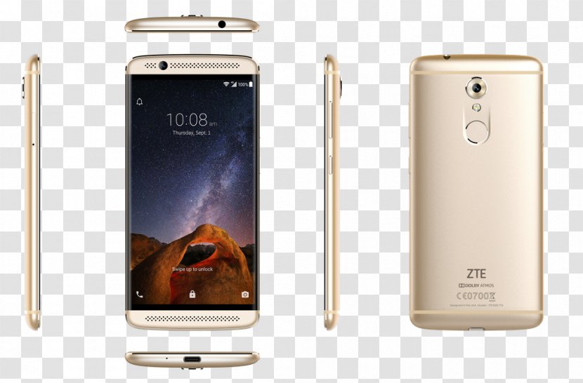ZTE Axon 7 Smartphone Mini Gold 300 Gr USB-C Transparent PNG