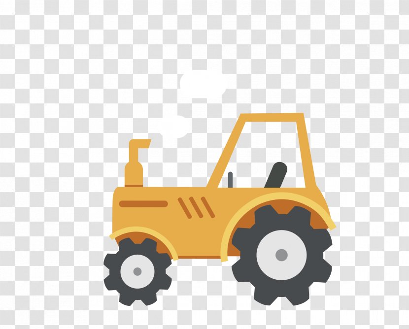 Tractor Download - Combine Harvester - Vector Yellow Agricultural Transparent PNG