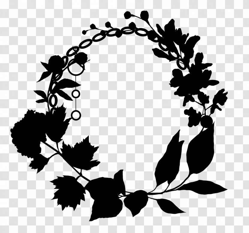 Black & White - Wreath - M Clip Art Floral Design Leaf Transparent PNG