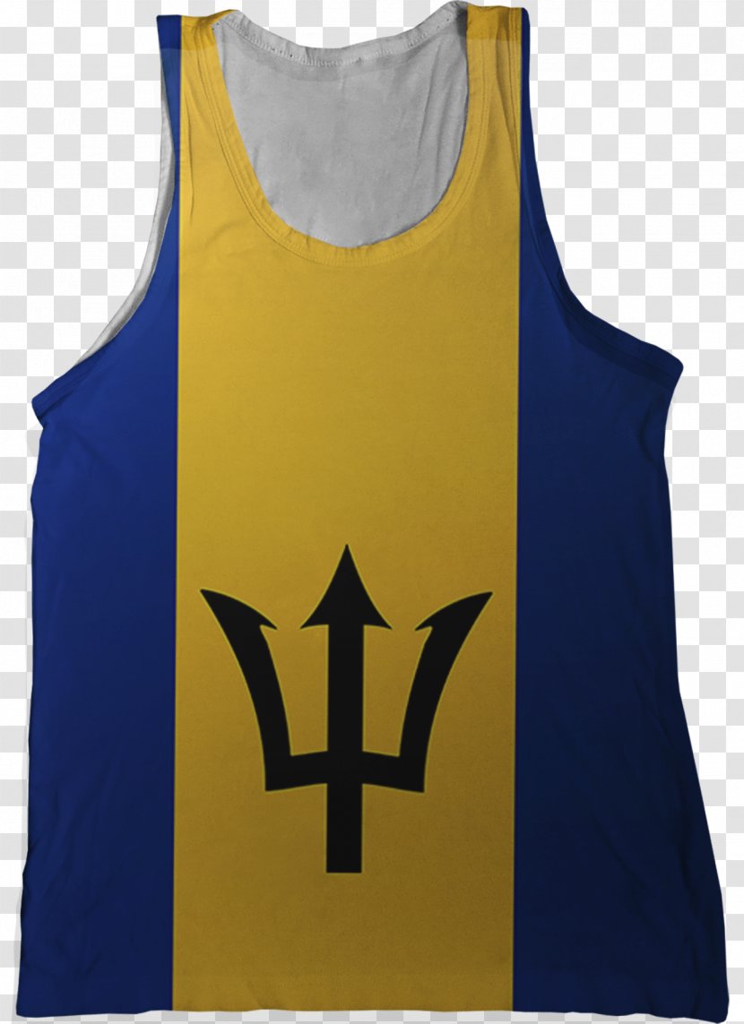 Flag Of Barbados National T-shirt - Outerwear Transparent PNG