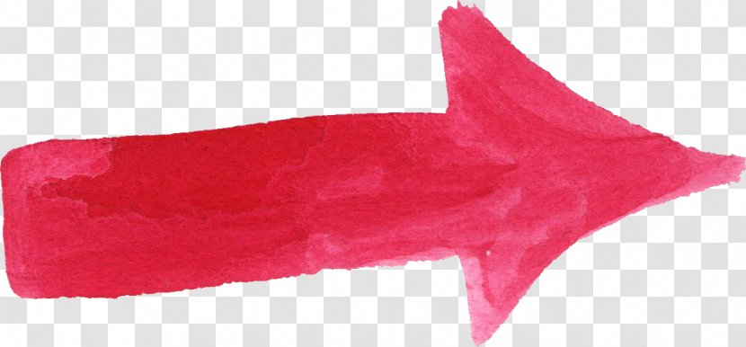 Red Magenta Watercolor Painting - Com Transparent PNG