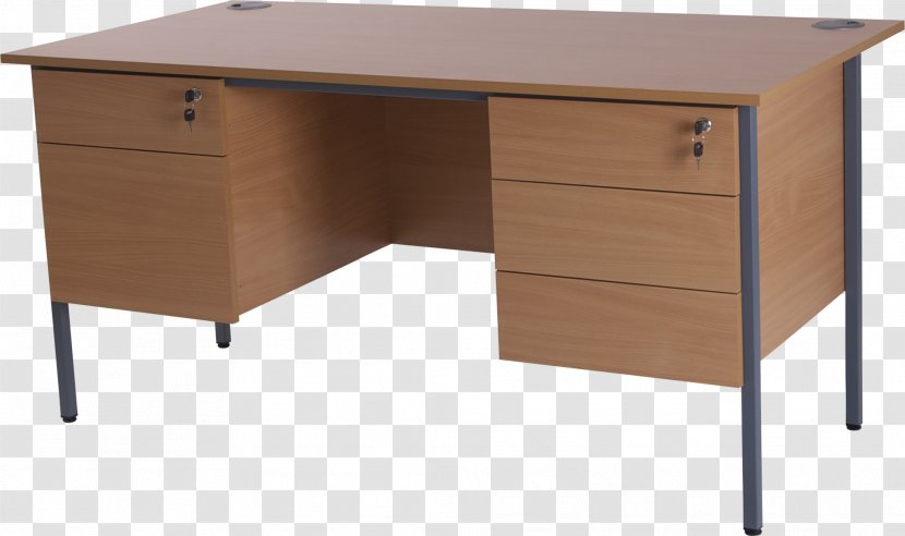 Table Pedestal Desk Drawer Furniture - Plywood - Office Transparent PNG