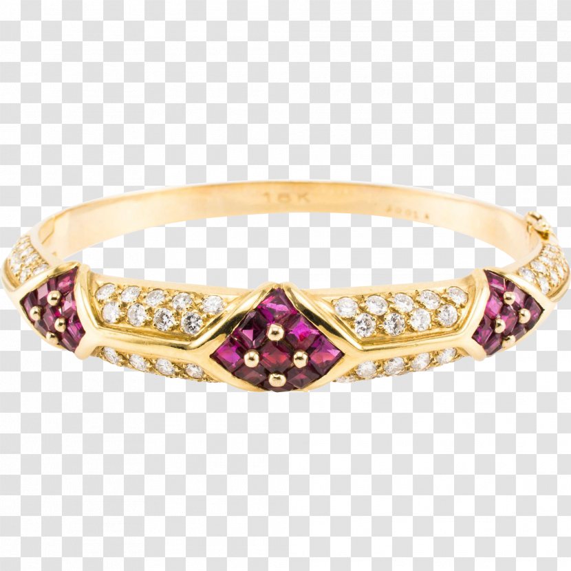 Bangle Jewellery Bracelet Ring Gemstone - Magenta - Jewelry Transparent PNG