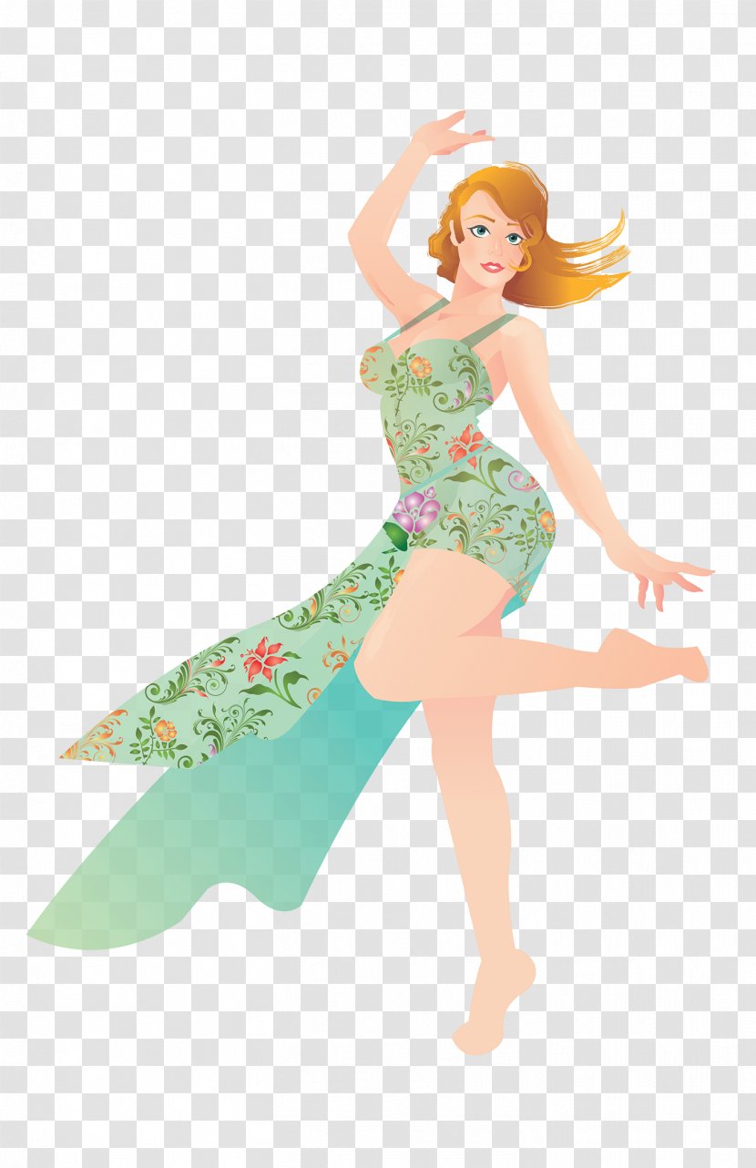 Pin-up Girl Illustration Fairy Barbie Fashion - Pin - Bolillo Pattern Transparent PNG