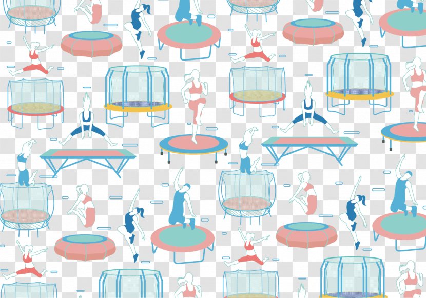 Trampoline Euclidean Vector Icon - Illustration - Filled The Background Transparent PNG
