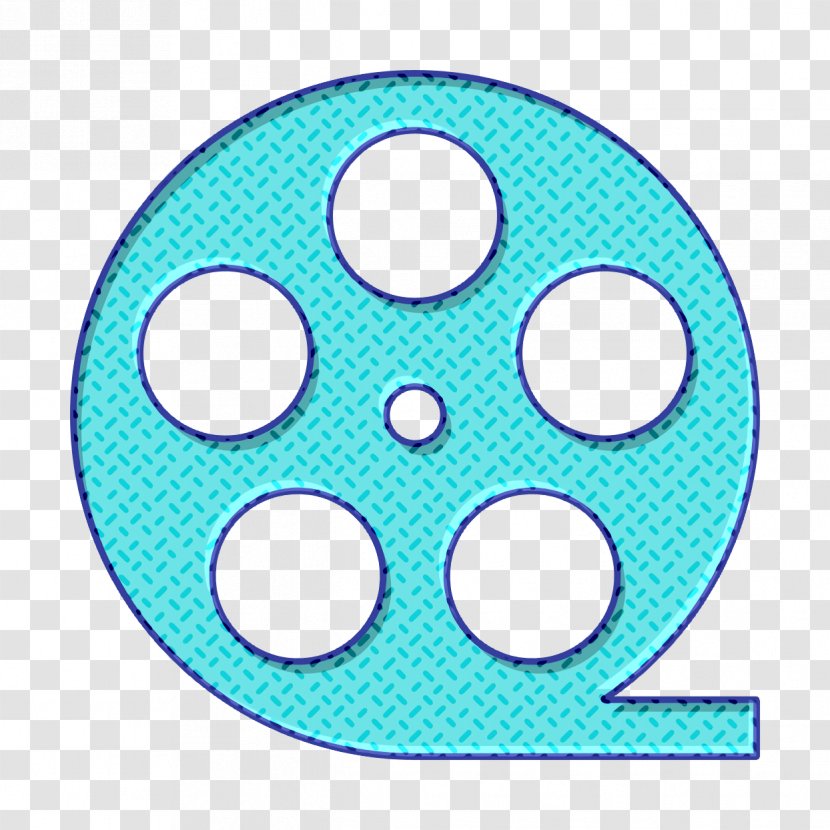 Entertainment Icon Film - Polka Dot Teal Transparent PNG